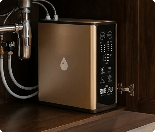 Het Modern Water-filter onder de gootsteen